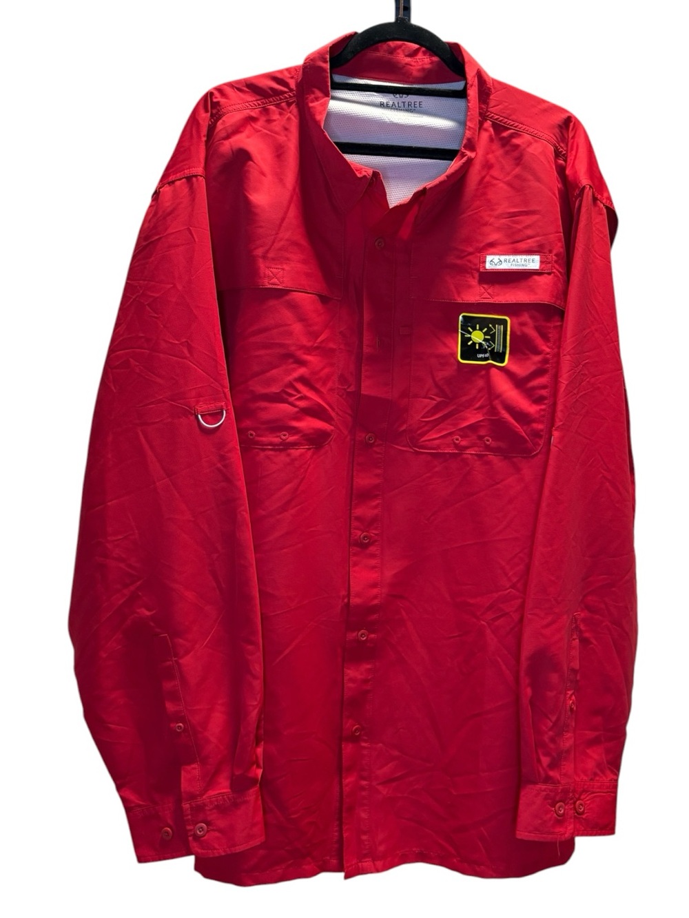 Realtree Men's Red Lightweight Button-Front Shirt Jacket